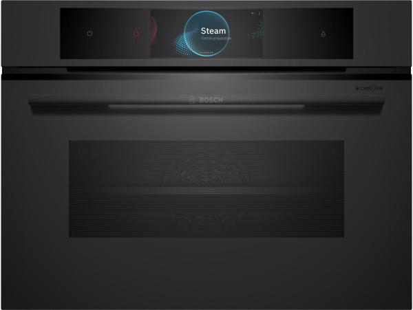 Bosch AccentLine CSG938DM1 - Serie 8 Dampfbackofen mit 5 Jahre Garantie, Schwarz Matt, 60 x 45 cm